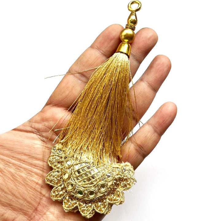 Golden Color Tassel Set Of 2