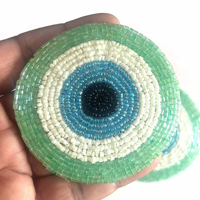 Green Color Katdana | katdana Bandhanwar | Katdana Round Evil Eye | Booti Pack | Decorative Booti | Craft Making Product | Craft | Art | Craft making Booti  | Evil Eye | Eye Eye Booti | Booti | Decoration Essentials | Decorative Crafting Product 