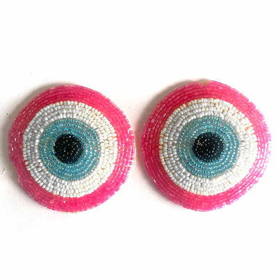 Pink Color Katdana | katdana Bandhanwar | Katdana Round Evil Eye | Booti Pack | Decorative Booti | Craft Making Product | Craft | Art | Craft making Booti  | Evil Eye | Eye Eye Booti | Booti | Decoration Essentials | Decorative Crafting Product 