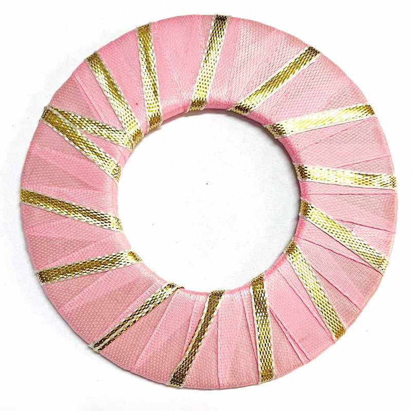 Baby Pink Color Gota Ring Plate Pack Of 10