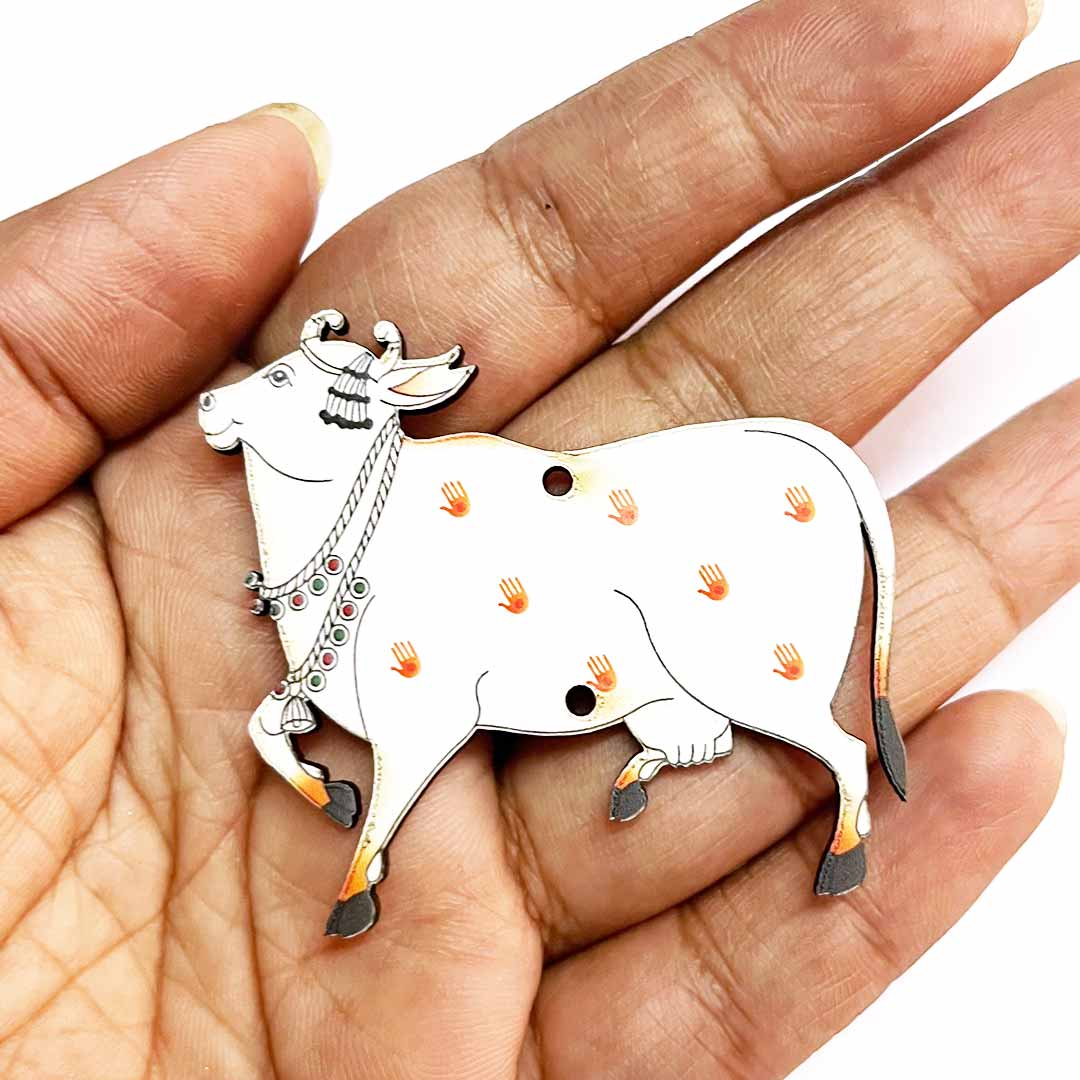 2 IN Pichwai Cow pack of 12 MDF Cutout for Diwali | Dussehra | Rangoli | Pooja | Festival Gift