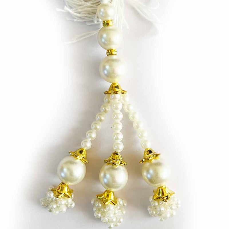 Cream Color Pearls Bead Tassel Pack Of 5