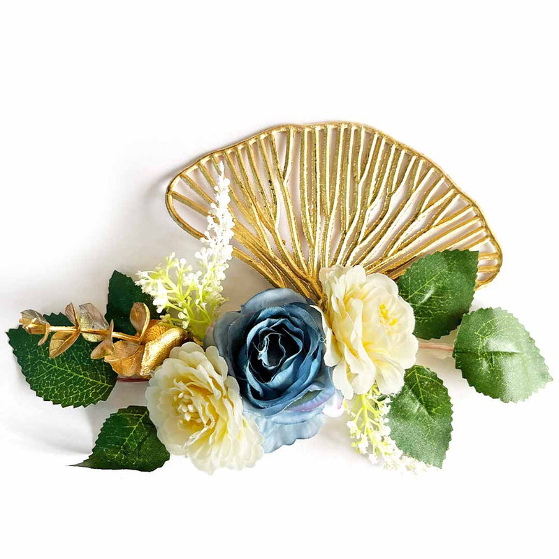 Big Size Blue Color Rose Flower Bunch Pack Of 2 for festive decoration & wedding