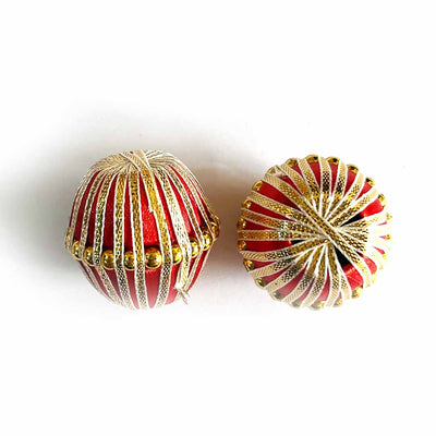 Big Size Red Gota Damru Pack Of 10 for festive and decor