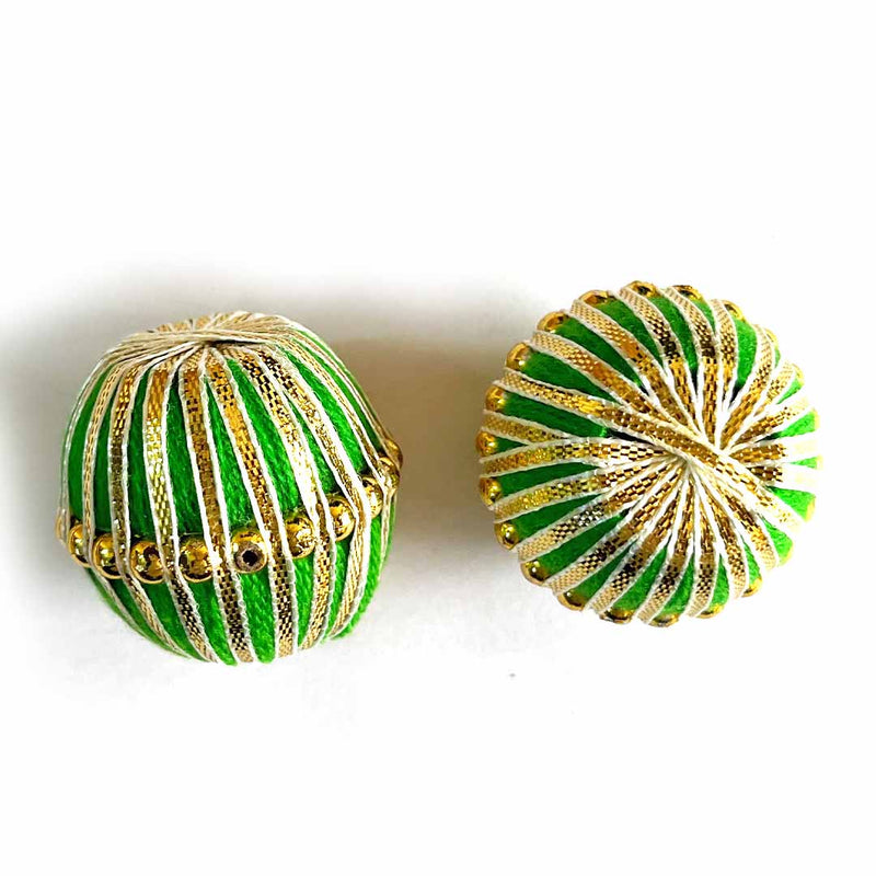 Big Size Green Gota Damru Pack Of 10 for festive and decor