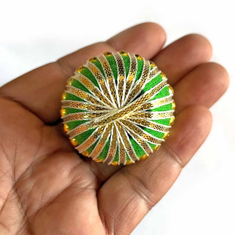 Big Size Green Gota Damru Pack Of 10 for festive and decor