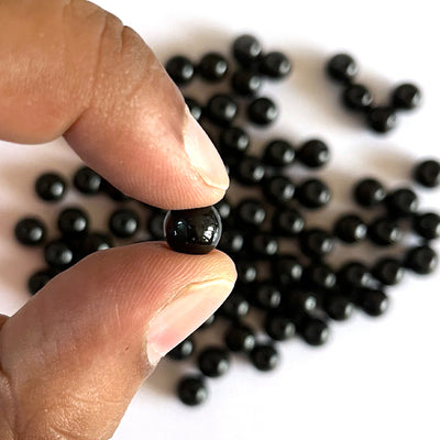 Black Color Glass Beads For Jewelry & Bracelet Making 10 mm