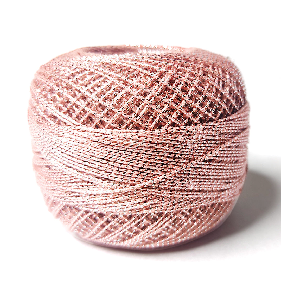 Metallic Peach Cotton Crochet Dori for Knitting, Weaving, Embroidery and Craft Making