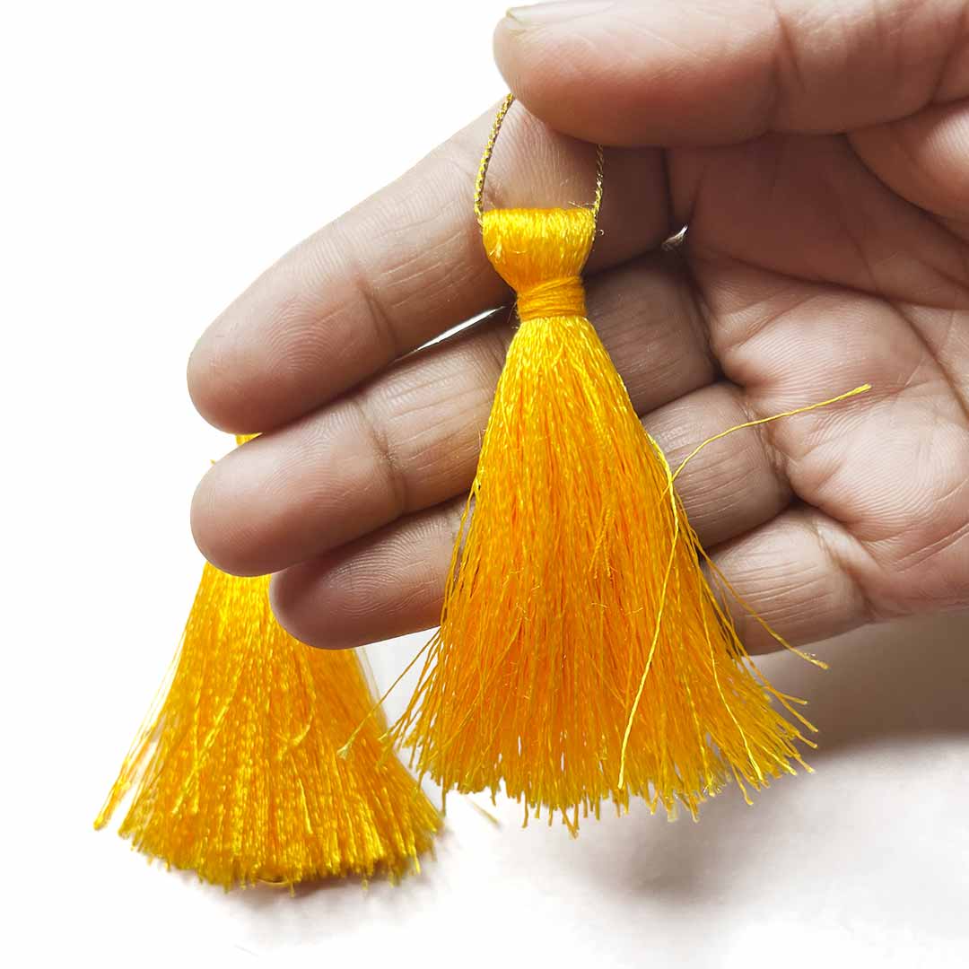 Yellow Tassels Pack Of 5 | Tassels | Yellow Tassels 