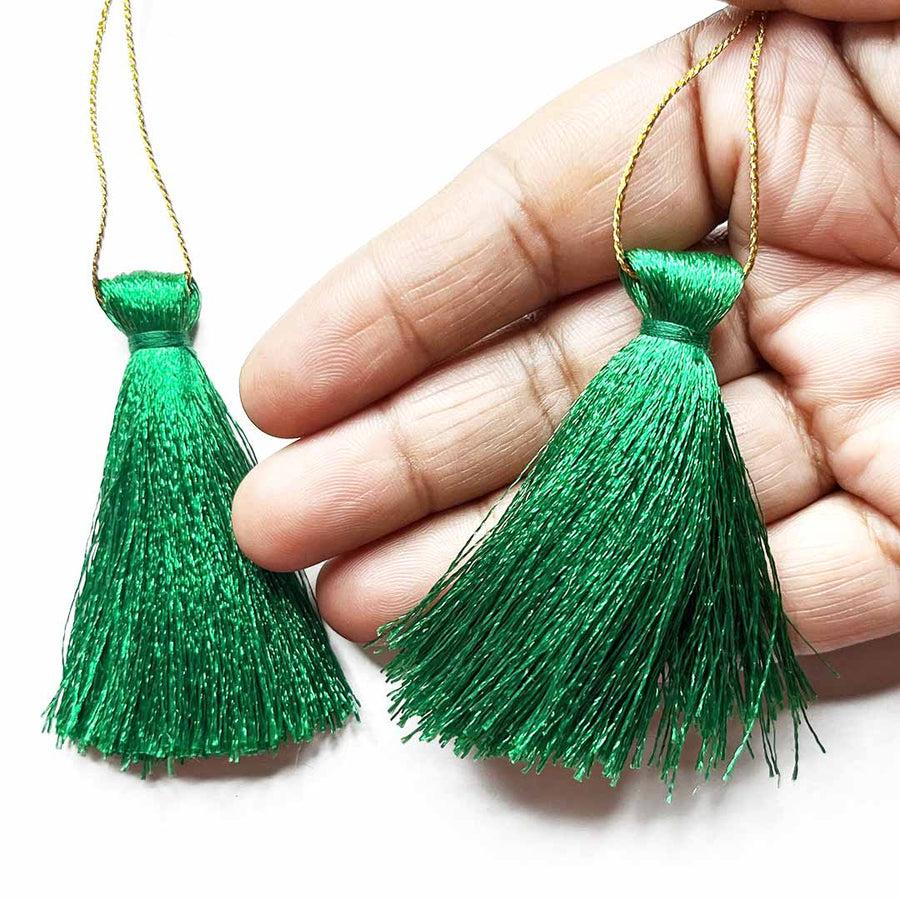 Green Tassels Pack Of 5 | Tassels  | Toran | Silk Thread 