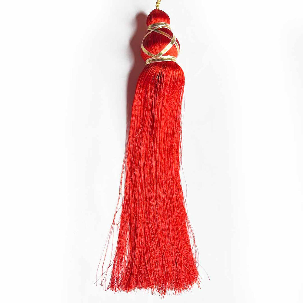 10 Inch Red Color Matka Tassel | Wedding Decoration | Traditional Art | Dress Making | DIY | Jawellry Making Material