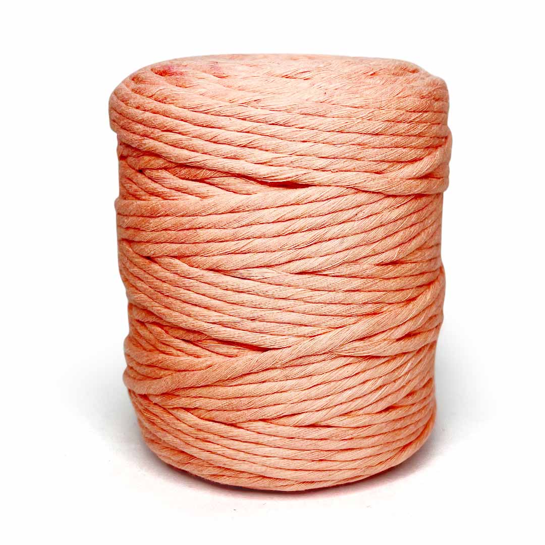 Peach - 4 mm Single Strand Macrame Cord | Twisted macrame Cord | Macrame cord | Adikala Craft Store |  Art Craft | collection | Projects | DIY | Craft | Craft Making 