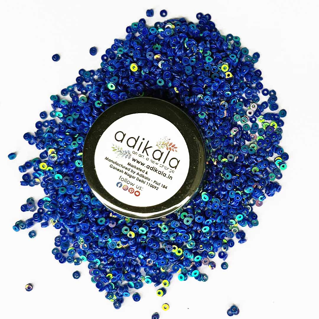 Blue with Multicolor Shine Glitter/Sequins (BS2)