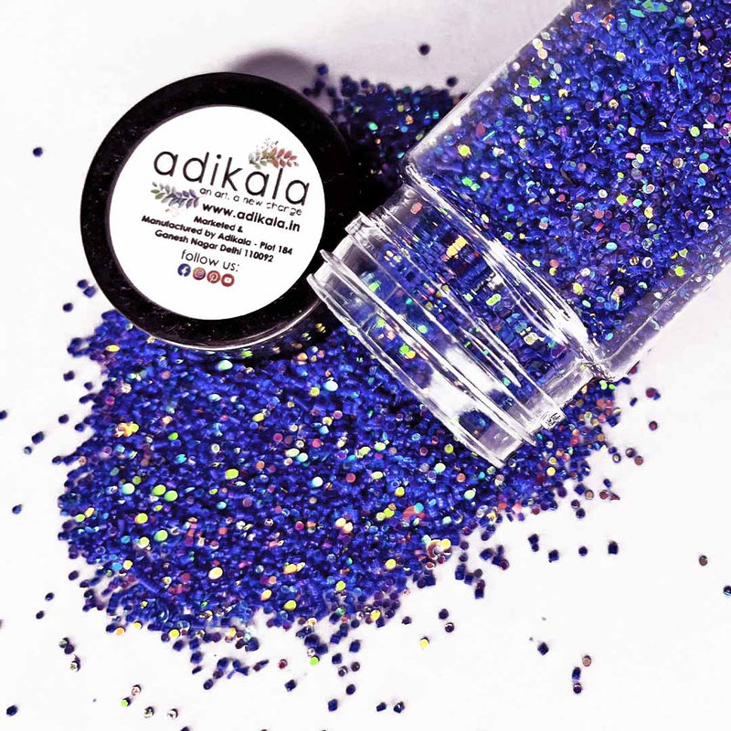 Blue With Multicolor Shine Glitter (BG2)