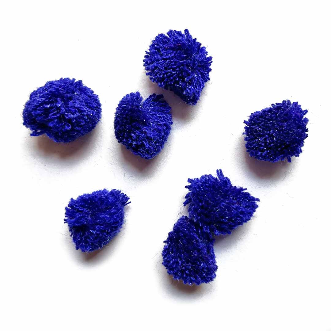 Blue - Pom Pom Balls Pack Of 50 | Blue - Pom Pom Balls | Pom Pom | Adikala Craft Store | Pom Pom Collection | Project | Decoration