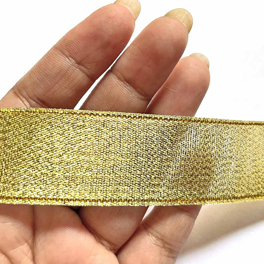 Golden Zari Gota Border - ( 5mtr ) | Gota Border | Adikala Craft Store | Art Craft | Decoration | Laces Collection | Border Collection | Craft Making