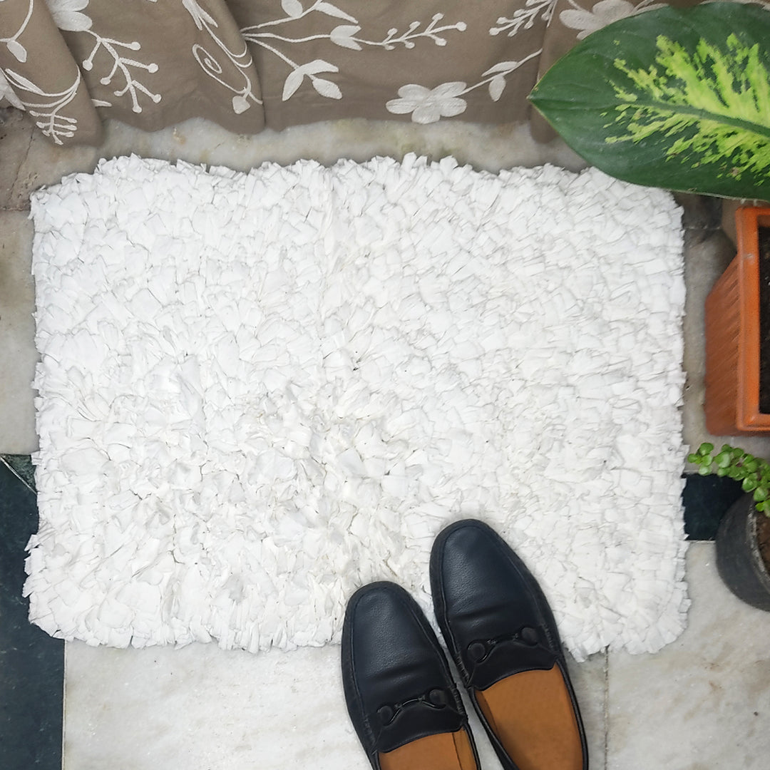 Eco-Friendly White Bath Mats