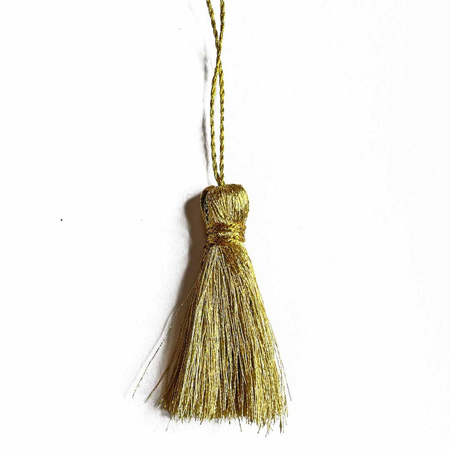 Golden Zari Tassels Pack Of 5 | Tassels | Zari | Resham | Golden Zari Tassels | Adikala Craft Store