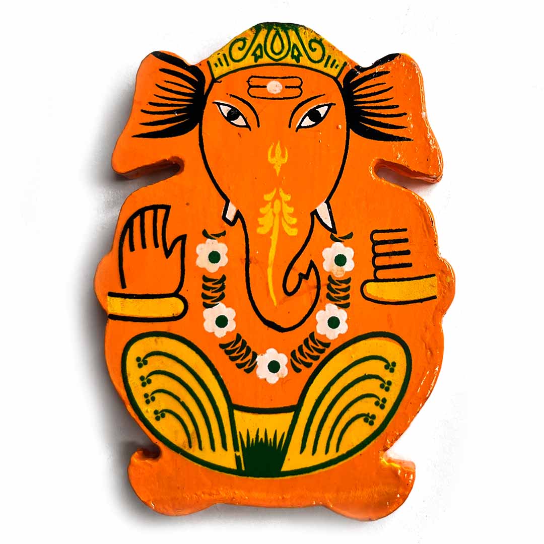 Ganpati Jee Orange Wooden Miniature | Ganpati Jee Orange Wooden | ganpati ji | ganesha ji | lord ganpati