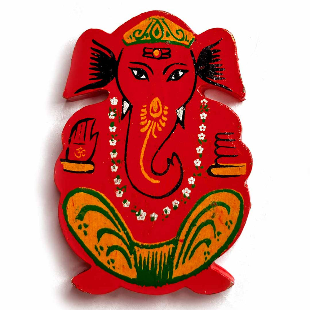 ganpati | wooden ganpati | ganpati ji red wooden miniature