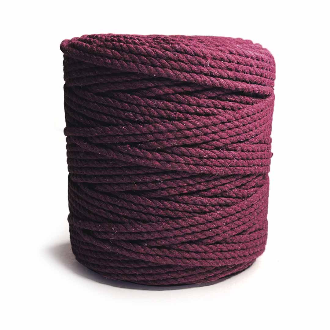 Maroon - 4 mm Twisted Macrame Cord