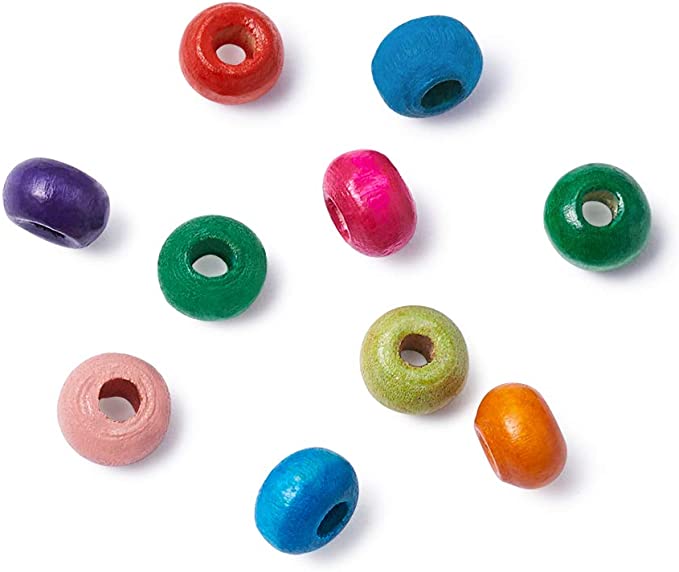 Multicolored Small Size Wooden Beads | Multicolored Small Beads | Wooden Beads | Adikala Craft Store | Art Craft | Colllection | Projects | Art | Jewellery Making