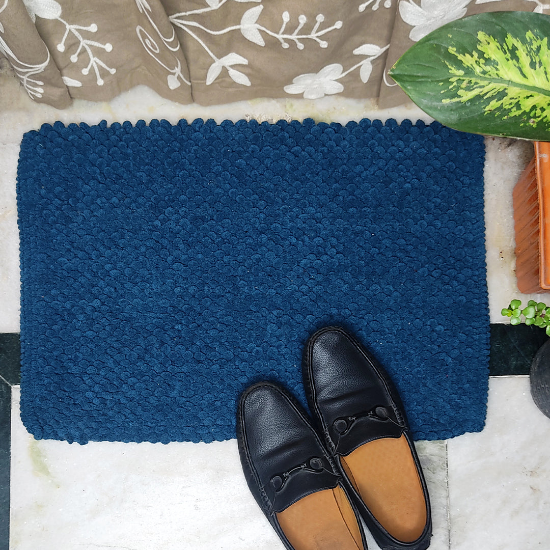 Dark Blue Bubble Style Bath Mat Or Floor Mat For Home