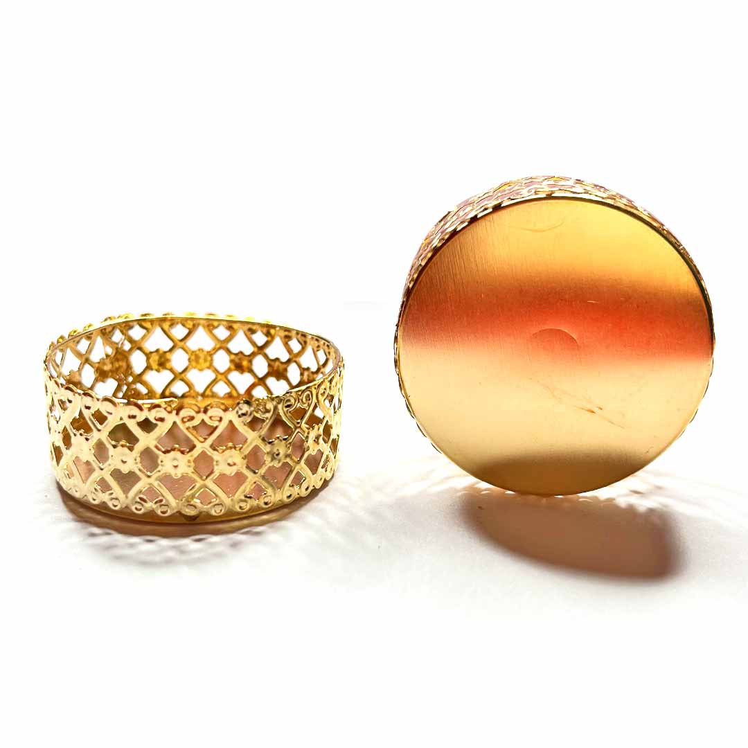 Golden Metal Tea Light Pack Of 12