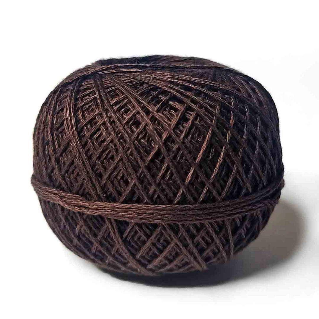 Coffee Brown Color 3 Ply Crochet Thread Cotton Yarn for Knitting & Craft Making