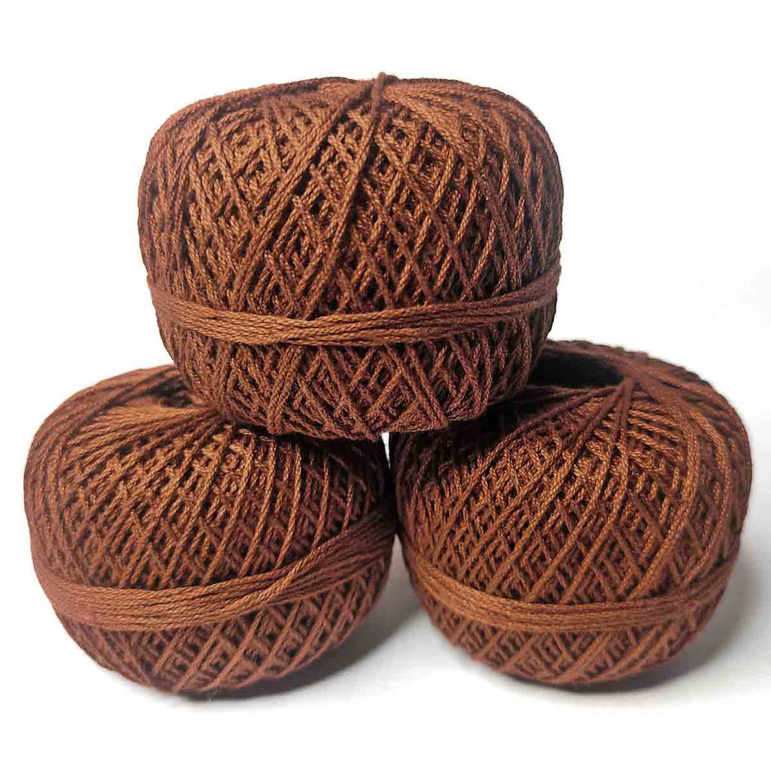 Dark Brown Color 3 Ply Crochet Thread Cotton Yarn for Knitting & Craft Making