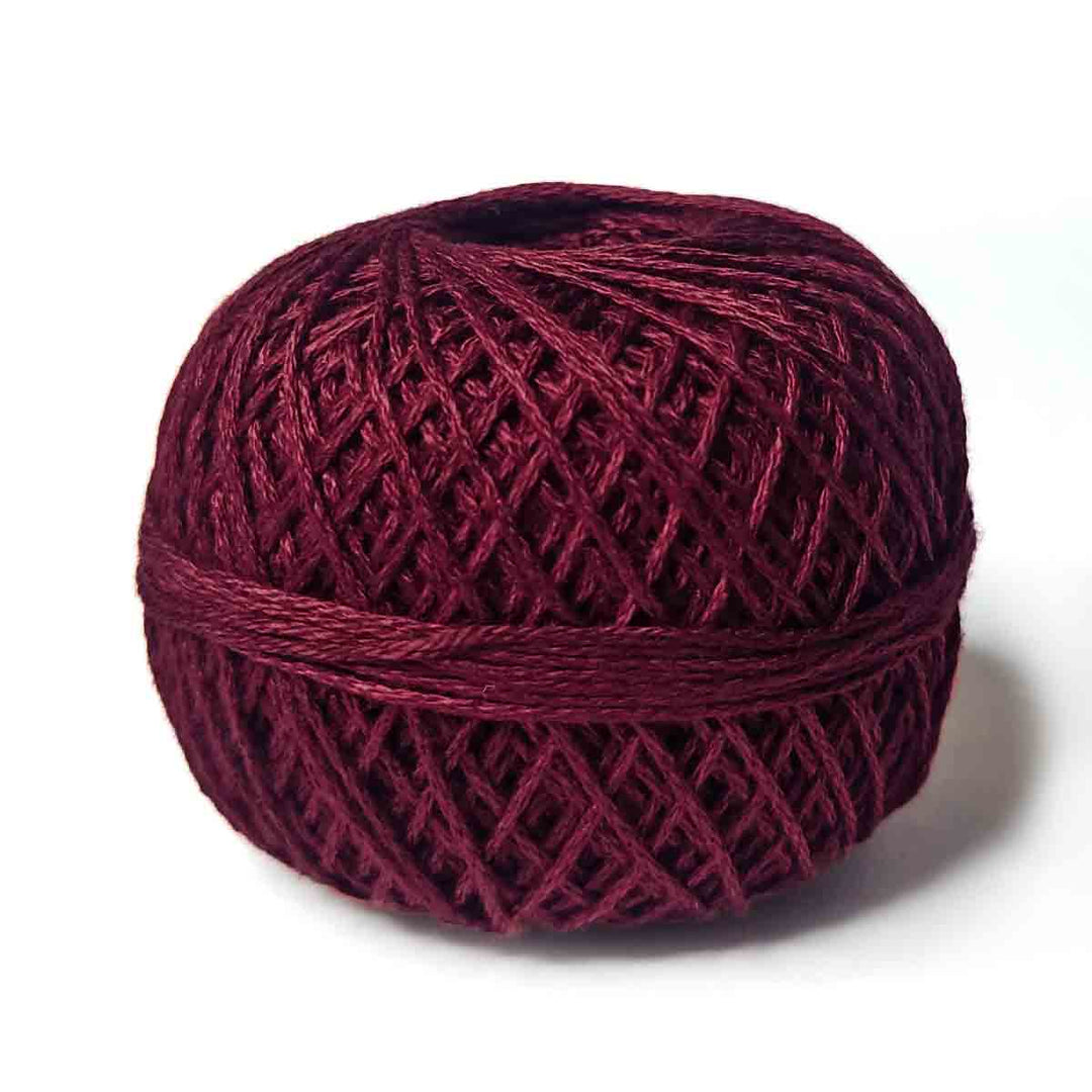 Dark Maroon Color 3 Ply Crochet Thread Cotton Yarn for Knitting & Craft Making