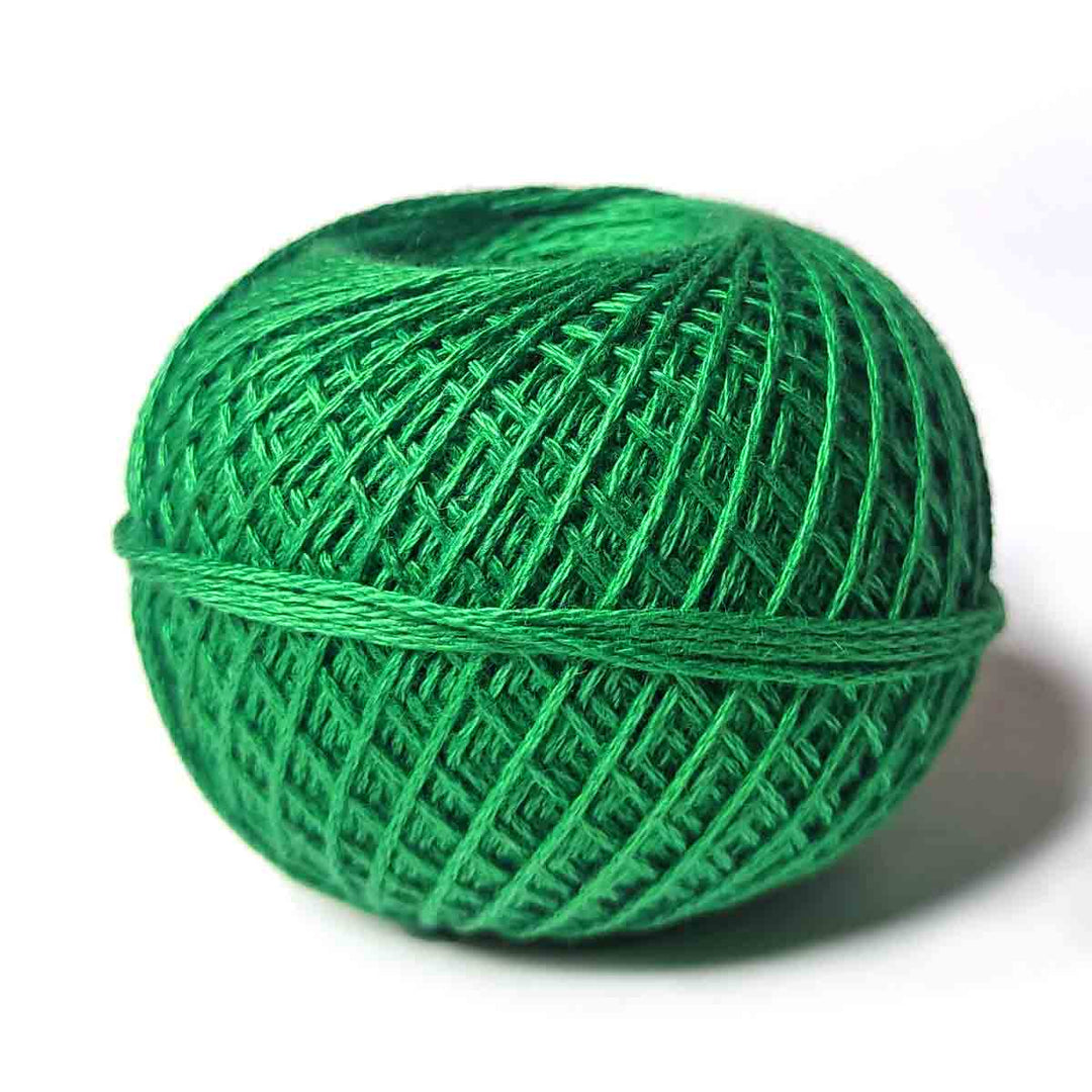 Green Color 3 Ply Crochet Thread Cotton Yarn for Knitting & Craft Making