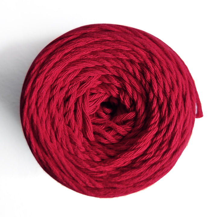 Red Color 8 PLY Cotton Crochet Thread Balls for Weaving and Craft Making - 100GMS