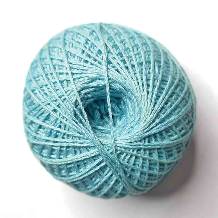 Sky Blue Color 3 Ply Crochet Thread Cotton Yarn for Knitting & Craft Making