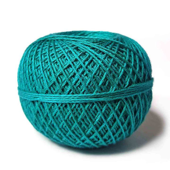 Teal Blue Color 3 Ply Crochet Thread Cotton Yarn for Knitting & Craft Making