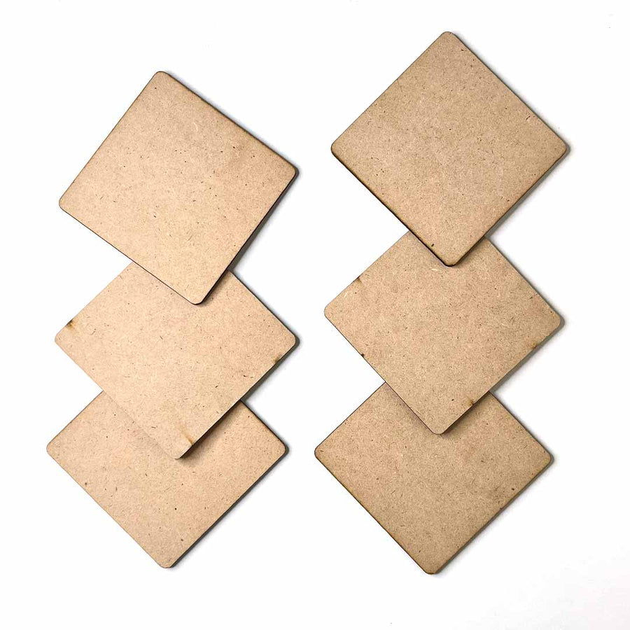 Square Mdf Base Set of 6 | square MDF | Adikala Craft Store | Craft Store | Art Craft | Craft | Adikala | Decoration | Project | DIY | Collection