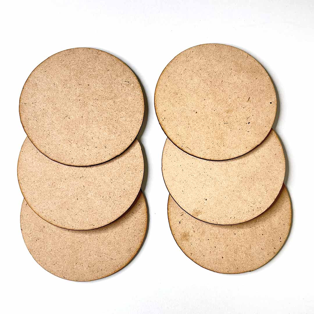 Circle Mdf Base Set of 6 | Circle MDF | Adikala Craft Store | Craft Store | Art Craft | Craft | Adikala | Decoration | Project | DIY | Collection