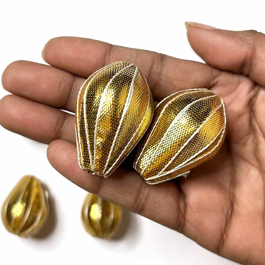 Golden Color Gota Drop Shape | gota Drop | Shake Pack Of twenty | Golden Color Gota Drop | Art Craft | Decoration Craft | indian Home | Decoration | Project Making | online Art  | Design | Beautiful | Adikala | Adikala Craft Store