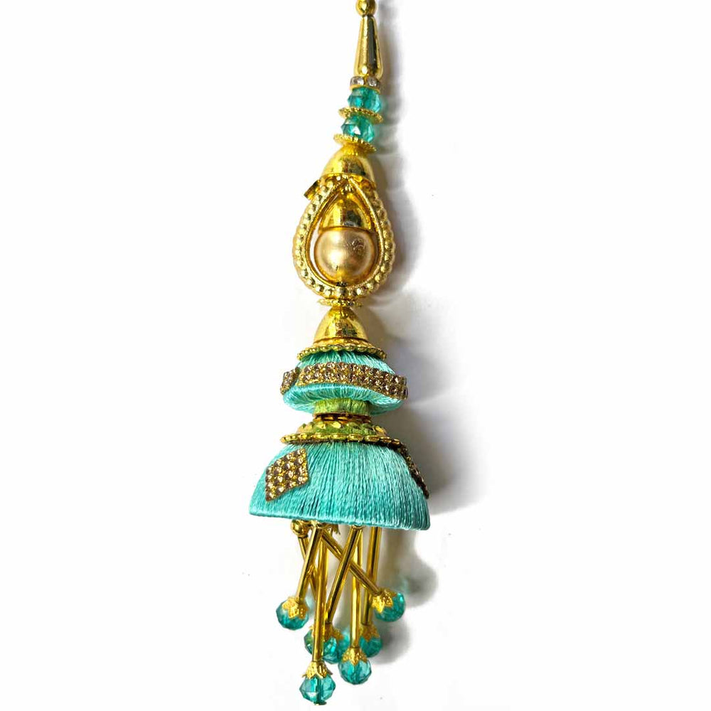 Sea Green Silk Thread Cone | cone With Glass Pipe | pipe Ethenic Work | latkan | hanging Set of 2 | Ethenic Work | Art Craft | Decoration Craft | indian Home | Decoration | Project Making | online Art | Design | Beautiful | Adikala | Adikala Craft Store