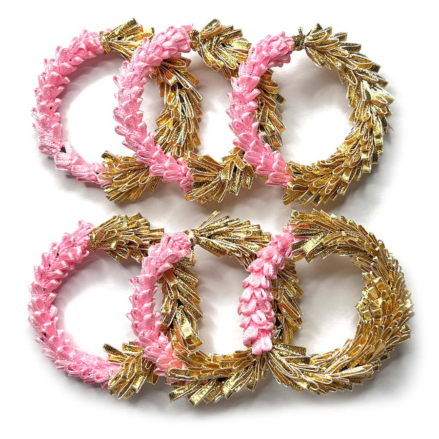 Pink & Golden Gota Ring | Wedding Decoration | Traditional Art | Dress Making | DIY | Jawellry Making Material