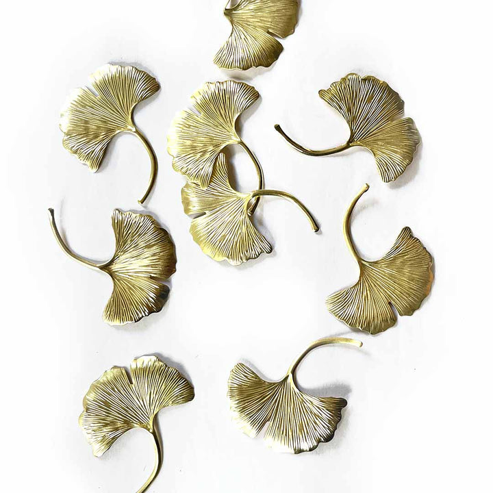 Metal Ginkgo Leaf | Ginkgo Leaf Golden Patra | Patra Pack Of 20 | Leaf | Ginkgo Leaf | Art Craft | Decoration Craft | indian Home | Decoration | Project Making | online Art | Design | Beautiful | Adikala | Adikala Craft Store