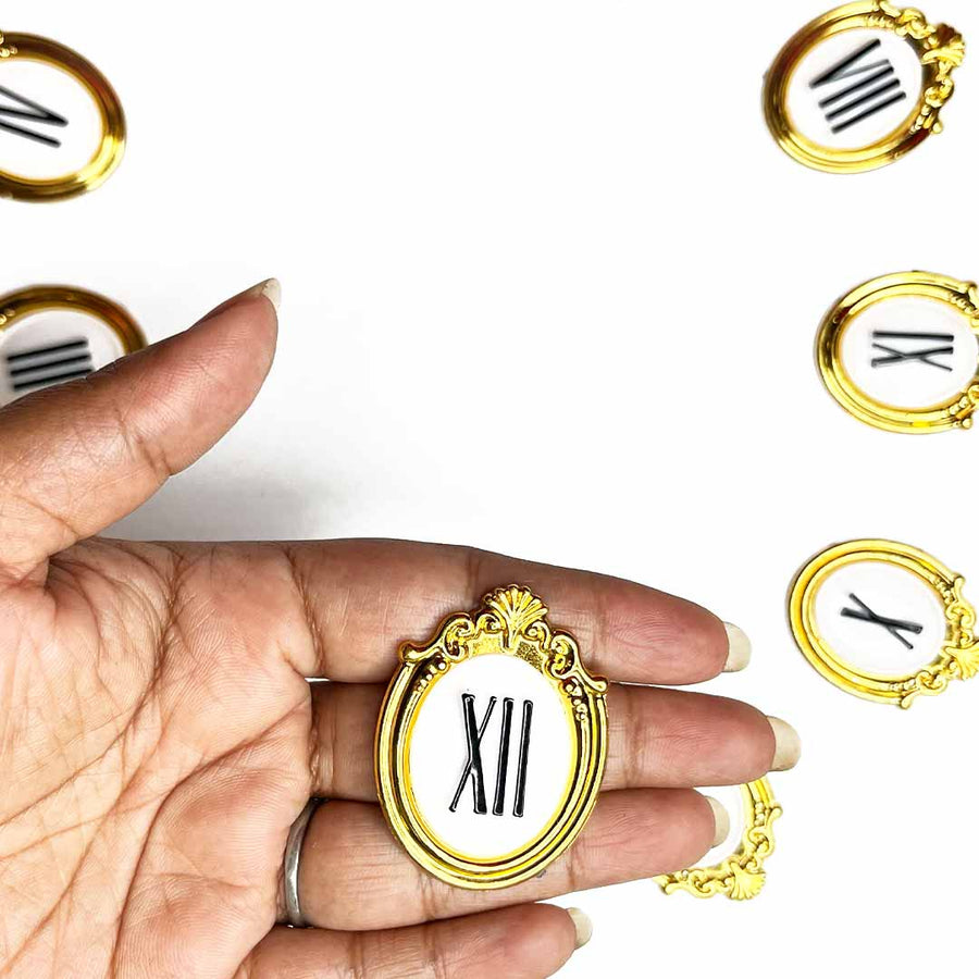 Roman Numbers | Golden Color Luxury Look For wall Clock | Wall Clock | Golden Numbers | Wall Art | Art Craft | Decoration Craft | indian Home | Decoration | Project Making | online Art  | Design | Beautiful | Adikala | Adikala Craft Store