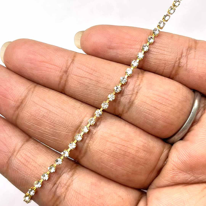 2 mm Jewellery Making Stone Chain | Stone Chain Pack of 5 Meter |  Jewellery Making Stone Chain | Jewellery | Making Stone | 5 meter | Art Craft | Decoration Craft | indian Home | Decoration | Project Making | online Art  | Design | Beautiful | Adikala | Adikala Craft Store