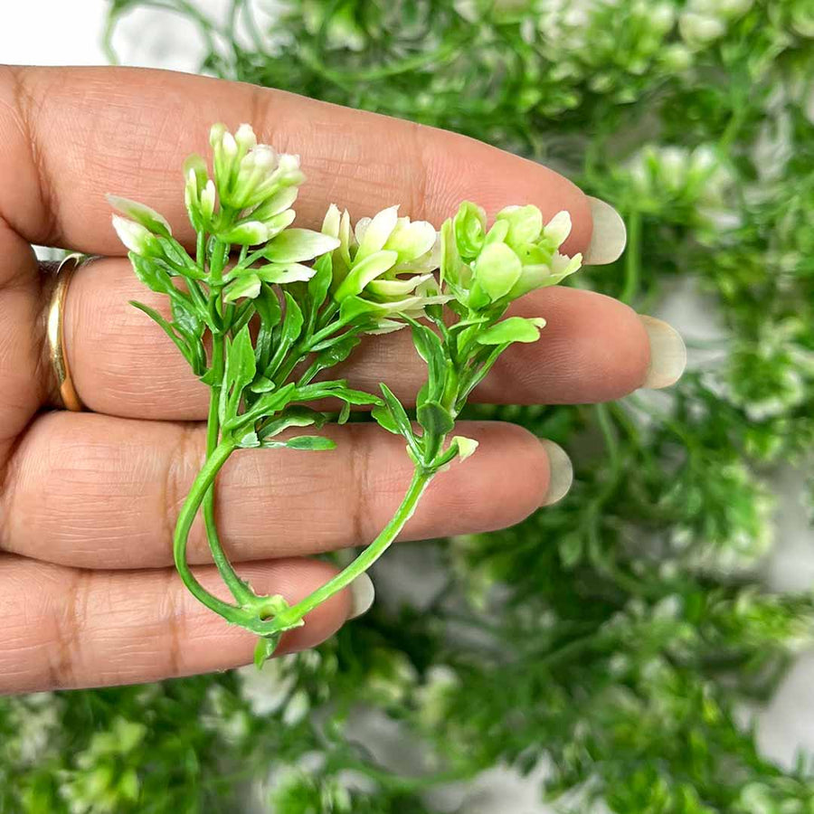 Green Color Filler | Leaf Filler | filler Bunches | White Color filler | Filler Set of 12 | Wedding Decoration | Crafting | Shadi Decoration | Craft Making Product | Indian Art | Indian Craft | Hobby Craft | Adikala |  Adiakal Craft Store  