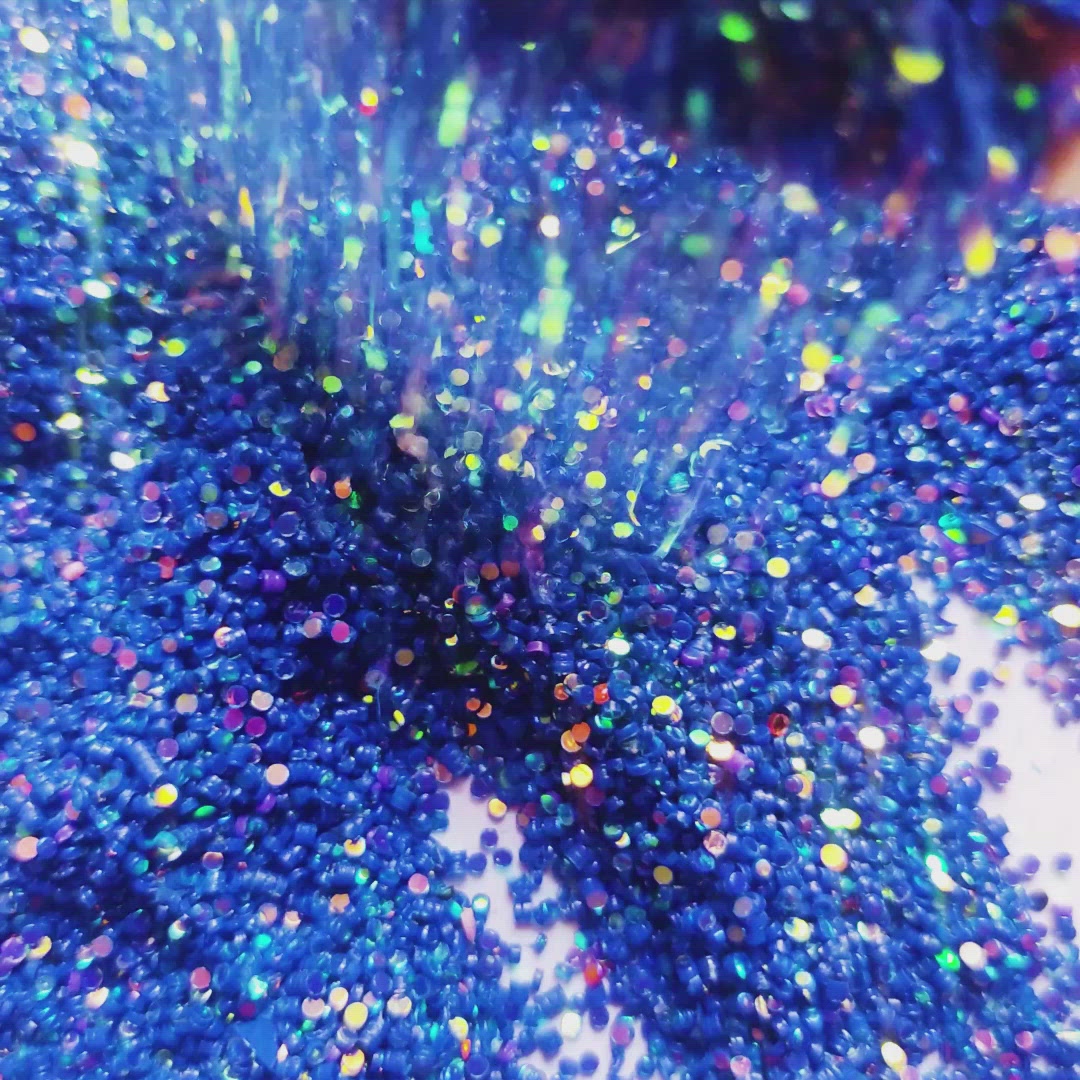 Blue With Multicolor Shine Glitter (BG2)