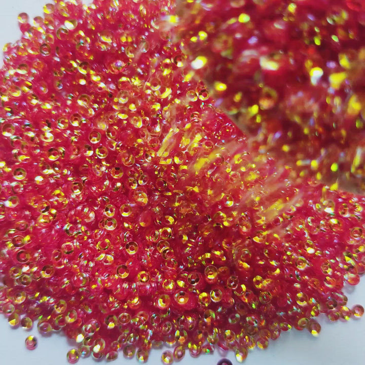 Red with Multicolor Shine Glitter/Sequins (RS1)