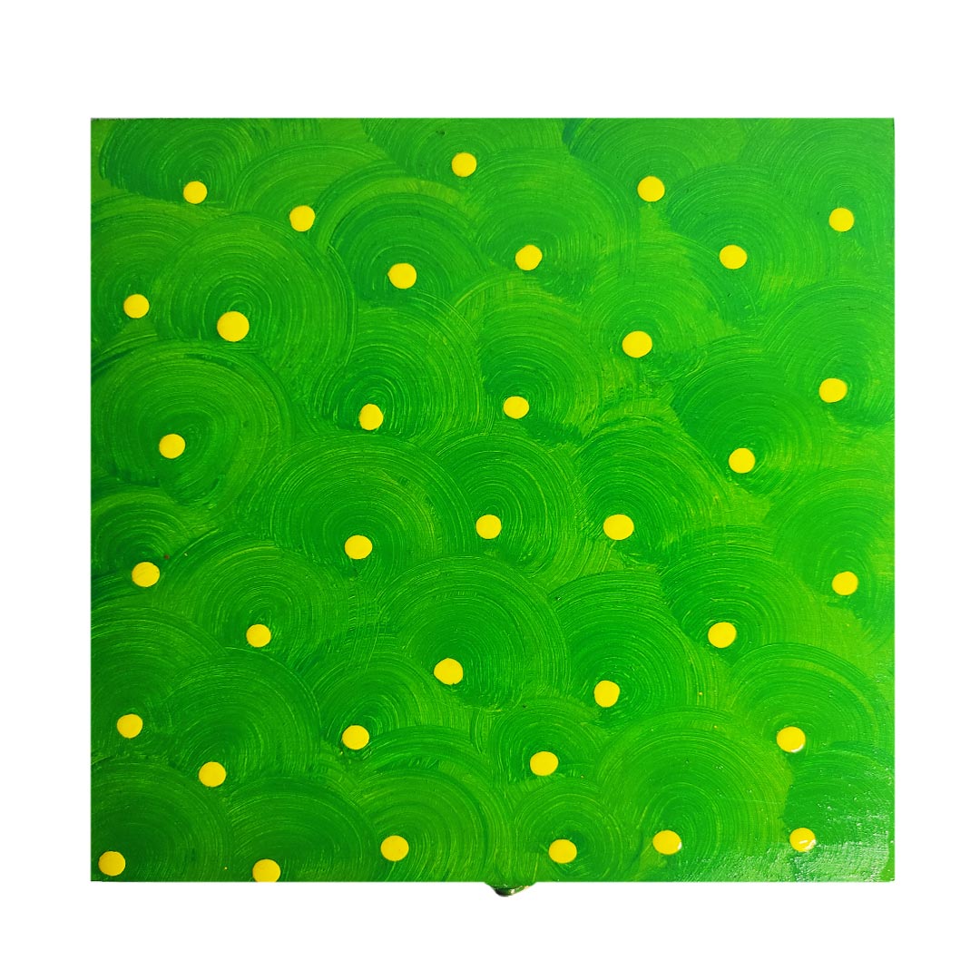 Green Textured With Embossed Polka Dot Design Multipurpose Box