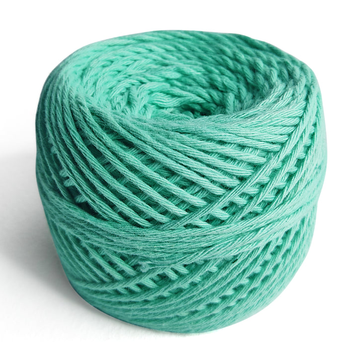 Sea Green Color 8 PLY Cotton Crochet Thread Balls for Weaving and Craft Making - 100GMS