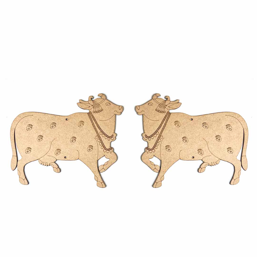 Pichwai Cow Engraved Set of 6 | pichwai cow | Adiklala Craft Store | Art Craft | Art | Design | Engraved | Collection | Project | Decoration |Indian Art | Wall Art | Engraved Design | Cutouts | Art | Adikala Craft Store  